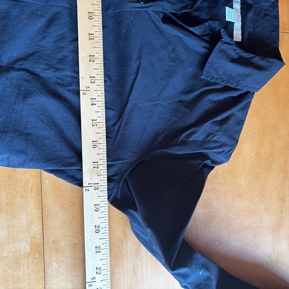 Boston Proper 6 cotton nylon spandex black office, formal button-down shirt - Picture 8 of 9